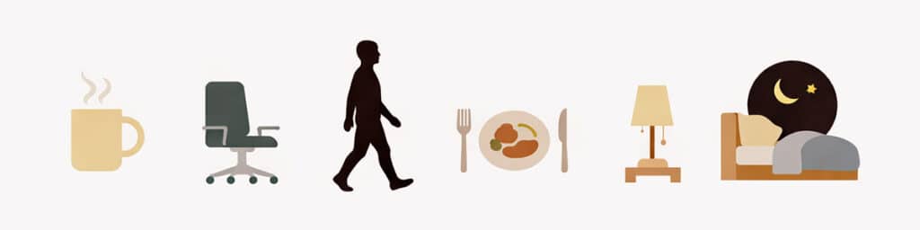 A simple day in icons