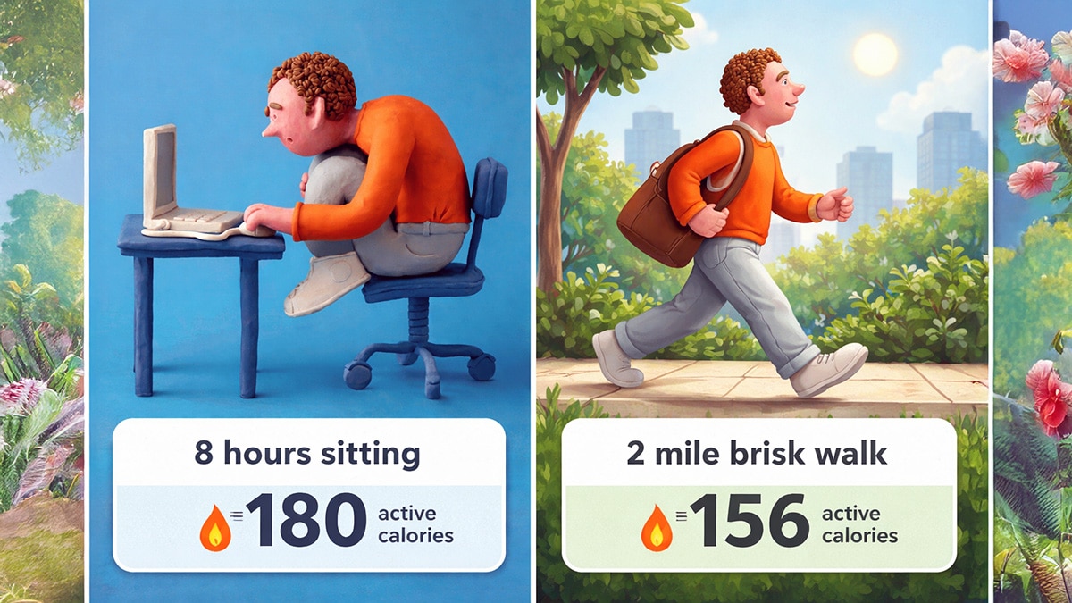 From desk to walk a healthy contrast