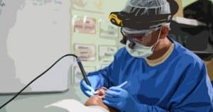 Asleep during dental treatment