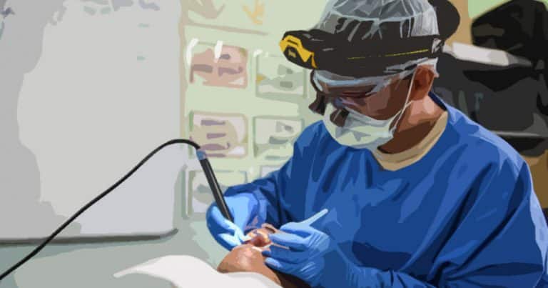 Asleep during dental treatment