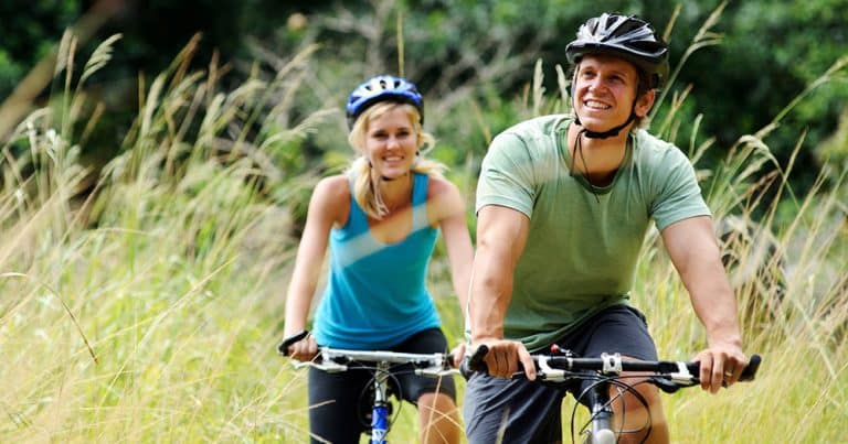 Healthy looking cyclists